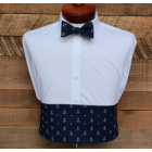 Navy Anchors Cummerbund and Tie